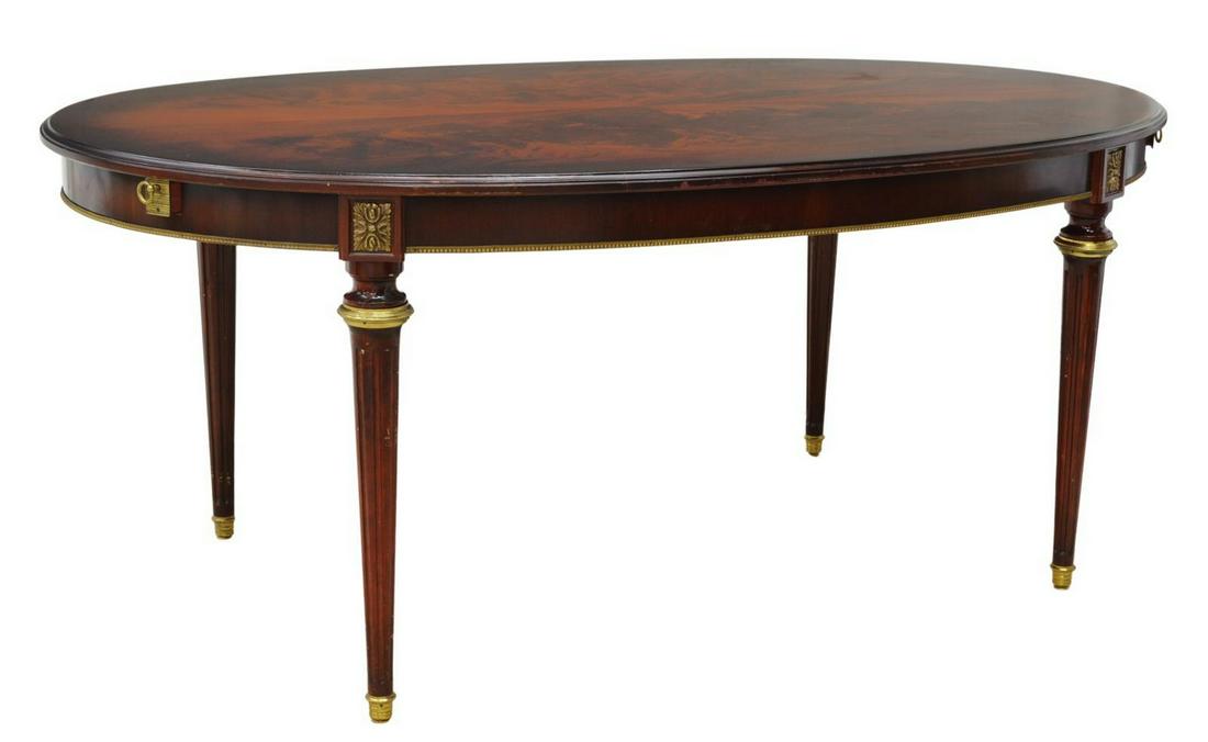 FRENCH LOUIS XVI STYLE MAHOGNAY DINING TABLE (1 of 6)