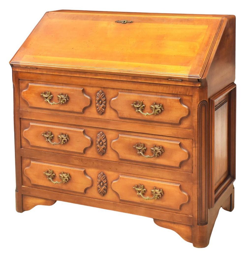 FRENCH PROVINCIAL SLANT-FRONT WRITING DESK (1 of 5)