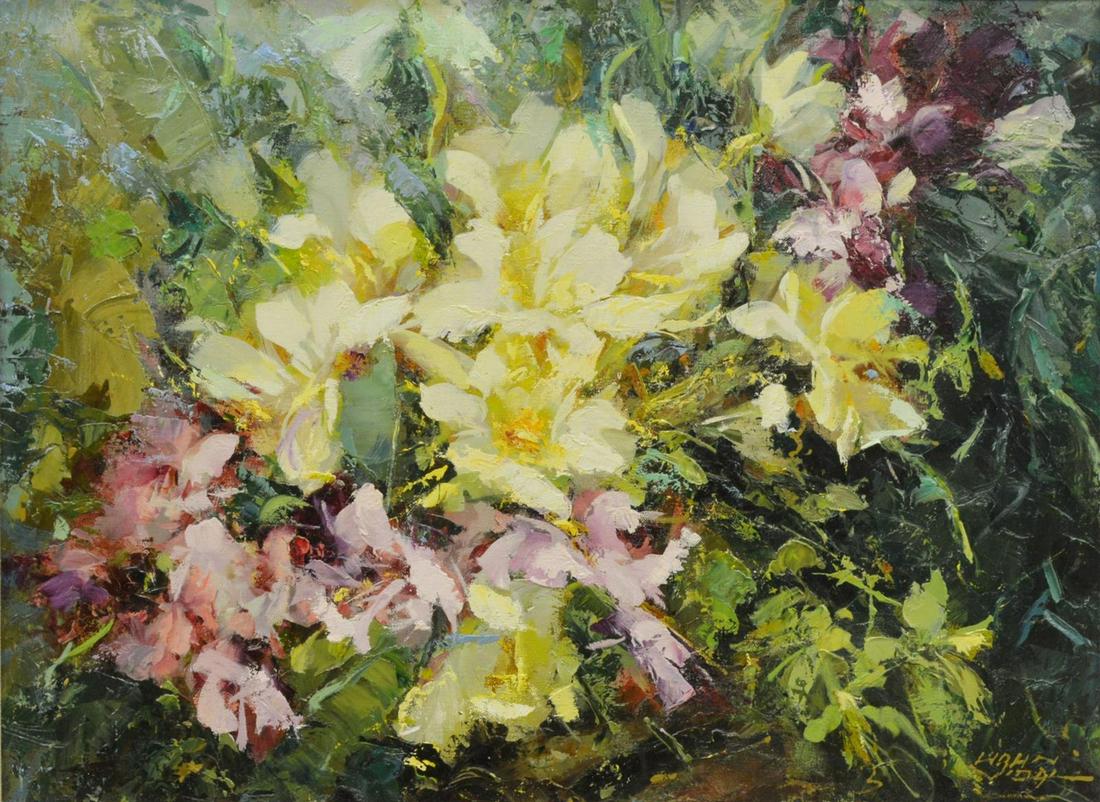 MARGARITA HAHN VIDAL (B.1919) 'ORCHIDS' 18" X 24" (1 of 5)