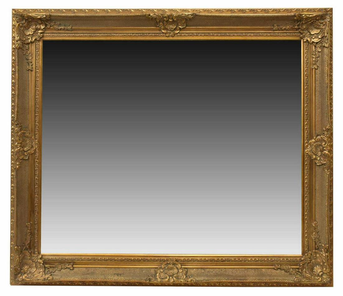 MONUMENTAL GILT BEVELED WALL MIRROR, 78.5" X 66.5" (1 of 3)