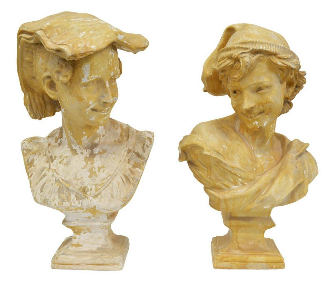 (2) DECORATIVE CAST PLASTER BUSTS (1 of 3)