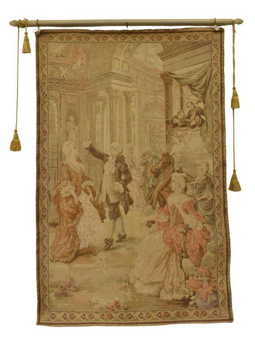 FRENCH ROCOCO STYLE JACQUARD TAPESTRY (1 of 4)
