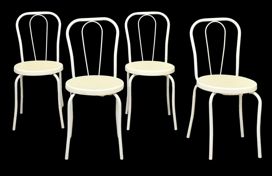 (4) FRENCH PARISIAN METAL & CANE BISTRO CHAIRS (1 of 2)