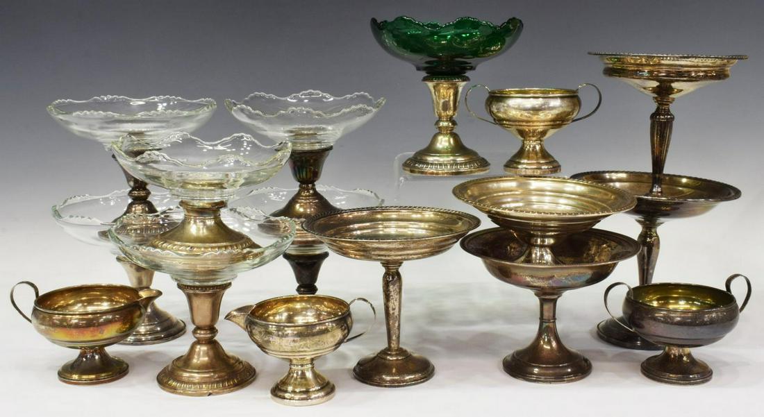 (16) WEIGHTED STERLING SILVER COMPOTES, SUGAR SETS (1 of 5)