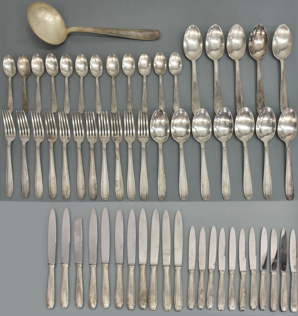 (58) FRENCH ART DECO SILVER PLATE FLATWARE (1 of 4)