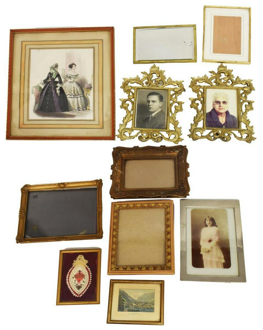 (11) GROUP OF GILT & METAL PICTURE FRAMES (1 of 5)