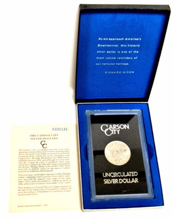 UNCIRCULATED CARSON CITY SILVER DOLLAR 1882