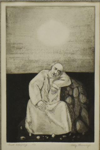 KELLY FEARING (1918-2011) 'JACOB SLEEPING' ETCHING (1 of 4)