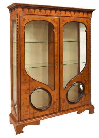 UNUSUAL GLAZED DOUBLE-DOOR DISPLAY CABINET (1 of 4)