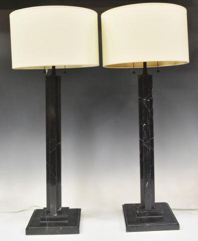 (2) THOMAS O'BRIEN MICHELANGELO MARBLE TABLE LAMPS (1 of 2)