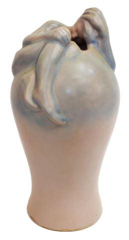 ARTUS VAN BRIGGLE POTTERY DESPONDENCY FIGURAL VASE (1 of 6)