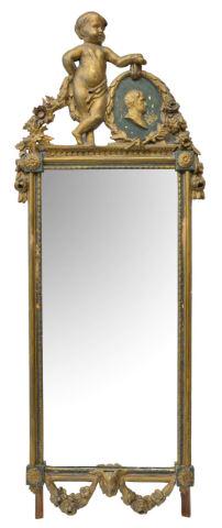 FRENCH EMPIRE STYLE GILTWOOD WALL MIRROR (1 of 3)
