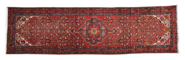 HAND-TIED PERSIAN BIJAR RUNNER,10'10"X3'4.5" (1 of 3)