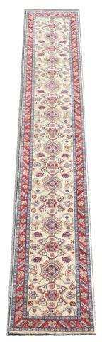 HAND-TIED PAKISTAN KAZAK RUNNER, 16'6" x 2'8.75" (1 of 3)