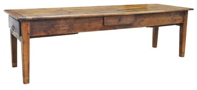 FRENCH FRUITWOOD FARMHOUSE TABLE, 103.5"L (1 of 5)