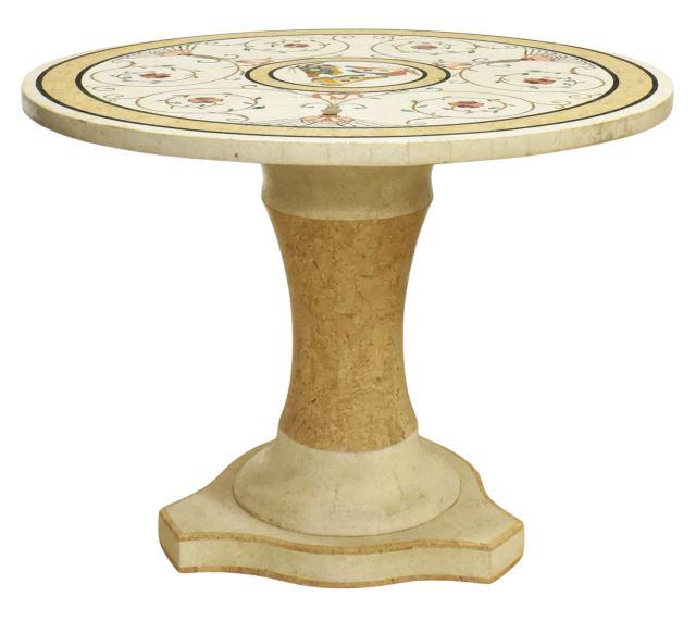 MARBLE TILED PIETRA DURA CENTER TABLE (1 of 3)