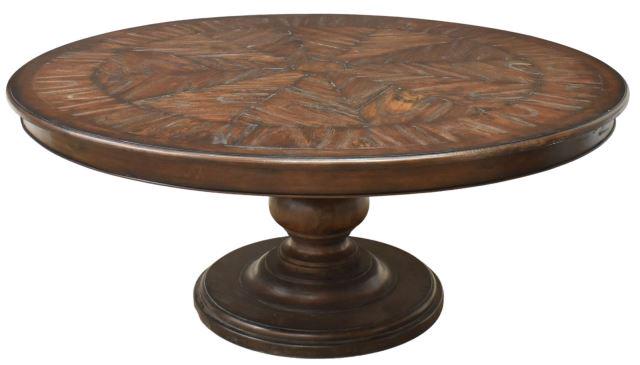 LARGE RUSTIC 72" ROUND DINING TABLE (1 of 3)