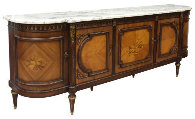 FRENCH LOUIS XVI STYLE MARBLE-TOP SIDEBOARD (1 of 6)