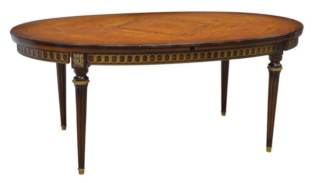 FRENCH LOUIS XVI STYLE MAHOGANY DRAW-LEAF TABLE (1 of 5)