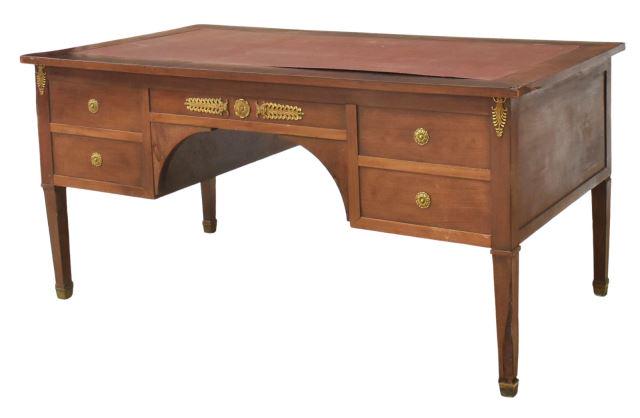 FRENCH EMPIRE STYLE MAHOGANY BUREAU PLAT DESK (1 of 5)