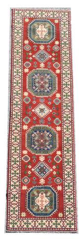 HAND-TIED PAKISTAN KAZAK RUNNER, 9'9.5" x 2'8.25" (1 of 3)