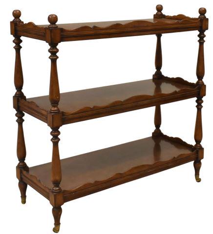 ENGLISH STYLE BURLWOOD THREE-TIER SERVER (1 of 3)