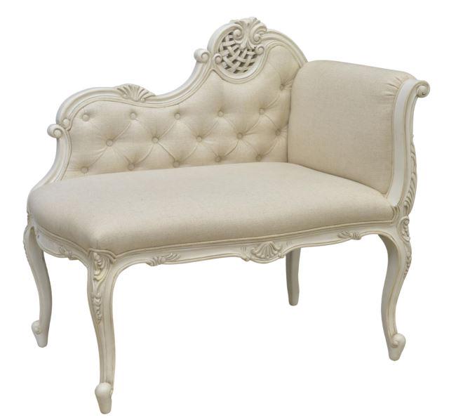 LOUIS XV STYLE UPHOLSTERED TUFTED BENCH (1 of 3)