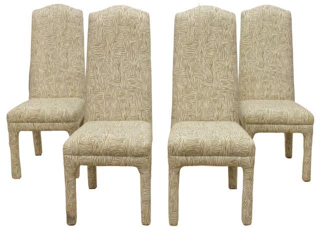 (4) PARSONS STYLE UPHOLSTERED DINING CHAIRS (1 of 2)