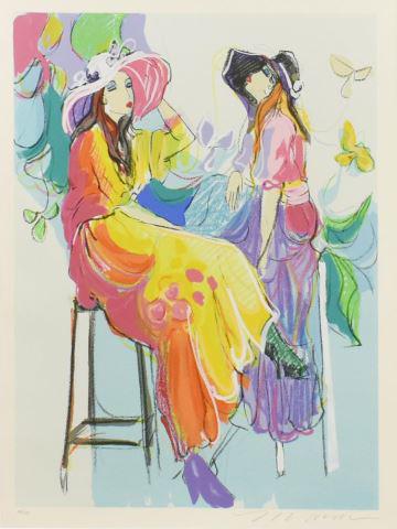 ISAAC MAIMON (B.1951) 'LES COQUETTES' SERIGRAPH (1 of 4)