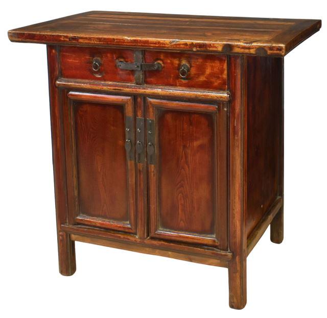 ASIAN HARDWOOD SIDE CABINET (1 of 5)