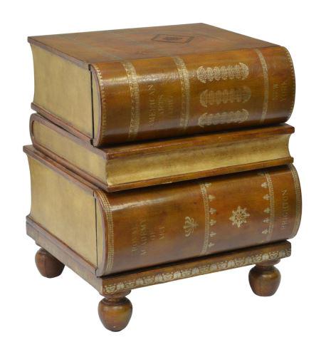 MAITLAND-SMITH LEATHER BOOK-FORM SIDE TABLE (1 of 6)