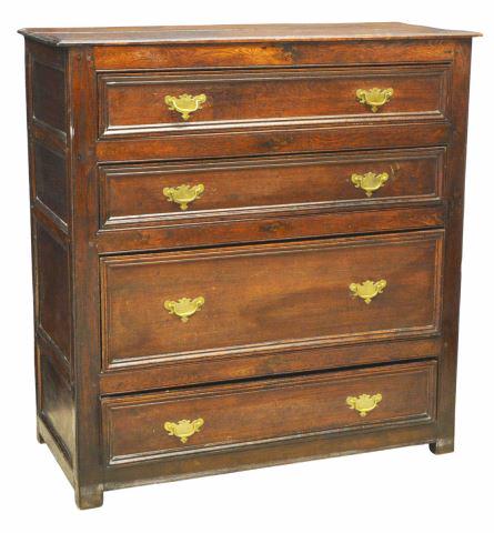 ENGLISH OAK CHEST OF FOUR-DRAWERS (1 of 5)