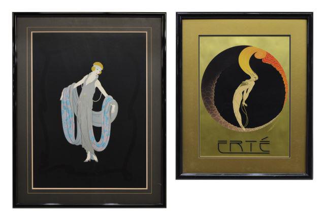 (2) FRAMED DECORATIVE PRINTS AFTER ERTE (1 of 5)
