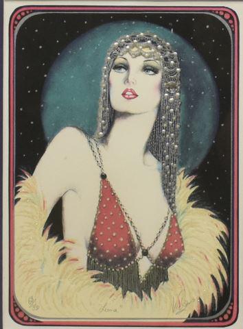 MARY VICKERS LITHOGRAPH ART DECO STYLE DANCER (1 of 4)