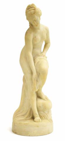 CARVED MARBLE SCULPTURE BATHING VENUS (1 of 5)