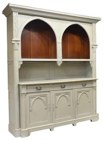 FRENCH PAINTED GOTHIC REVIVAL SIDEBOARD (1 of 5)
