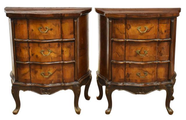 (2) ITALIAN VENETIAN BURLWOOD NIGHTSTANDS (1 of 4)