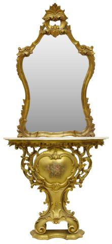 ITALIAN LOUIS XV STYLE GILTWOOD CONSOLE & MIRROR (1 of 4)