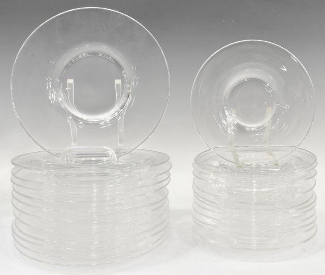 (24) STEUBEN ART GLASS LUNCHEON & SALAD PALTES (1 of 3)