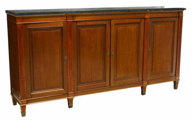 LOUIS XVI STYLE MARBLE-TOP MAHOGANY SIDEBOARD (1 of 5)