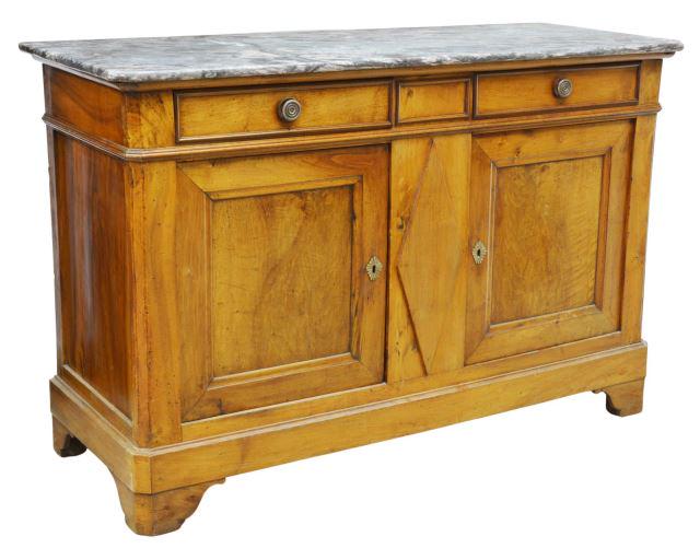 FRENCH CHARLES X PERIOD MARBLE-TOP SIDEBOARD (1 of 6)