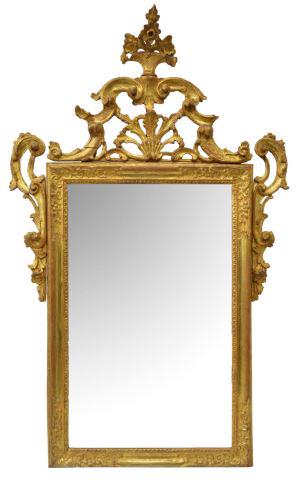 ITALIAN LOUIS XV GILTWOOD WALL MIRROR, 62" X 39" (1 of 3)