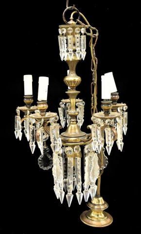 ITALIAN FIVE-LIGHT CRYSTAL CHANDELIER (1 of 1)