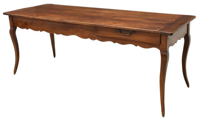 FRENCH PROVINCIAL LOUIS XV STYLE WALNUT TABLE (1 of 5)