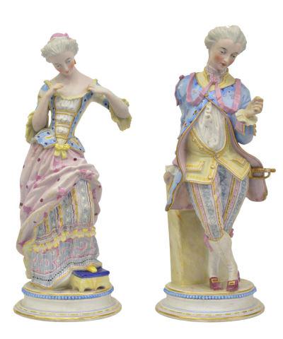 (2) FRENCH BISQUE PORCELAIN FIGURES (1 of 5)