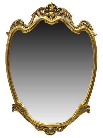 ITALIAN LOUIS XV STYLE GILTWOOD SHIELD-FORM MIRROR (1 of 3)
