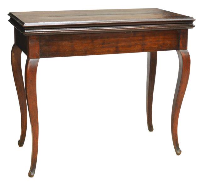 FRENCH LOUIS XV STYLE FLIP-TOP MAHOGANY GAME TABLE (1 of 5)