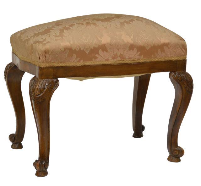 ITALIAN VENETIAN LOUIS XV STYLE UPHOLSTERED STOOL (1 of 3)