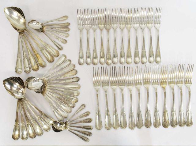 (60) FRENCH SILVER PLATE FLATWARE SERVICE (1 of 4)