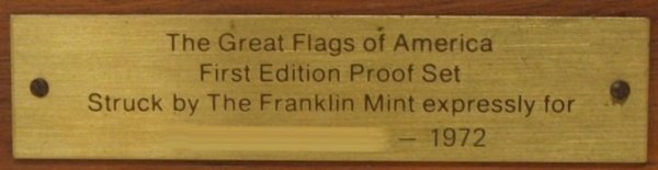 FRANKLIN MINT 1972 STERLING SILVER 104 OUNCES FLAG - 6